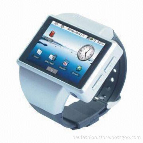 Smart Watch Mobile Phone with G-sensor/GPS/Google's Android 2.2/4GB ROM/2GB RAM/Up to 32GB Capacity